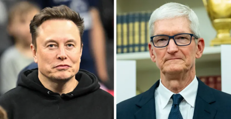 Elon Musk and Tim Cook