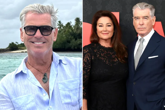 Pierce Brosnan and Keely Shaye Brosnan.