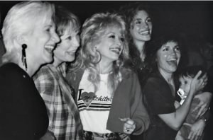 Steel Magnolias' in which she's holding six-month-old Sam alongside Olympia Dukakis, Shirley MacLaine, Dolly Parton and Julia Roberts.