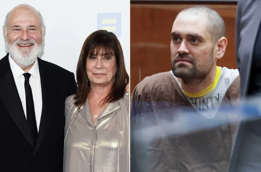 Rob Reiner and Michele Singer Reiner on March 30, 2019 in Los Angeles, California; Nick Reiner during his arraignment on Feb. 23, 2026, in Los Angeles.